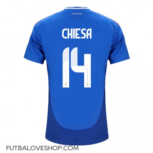 Dres Taliansko Federico Chiesa #14 Domáci ME 2024 Krátky Rukáv